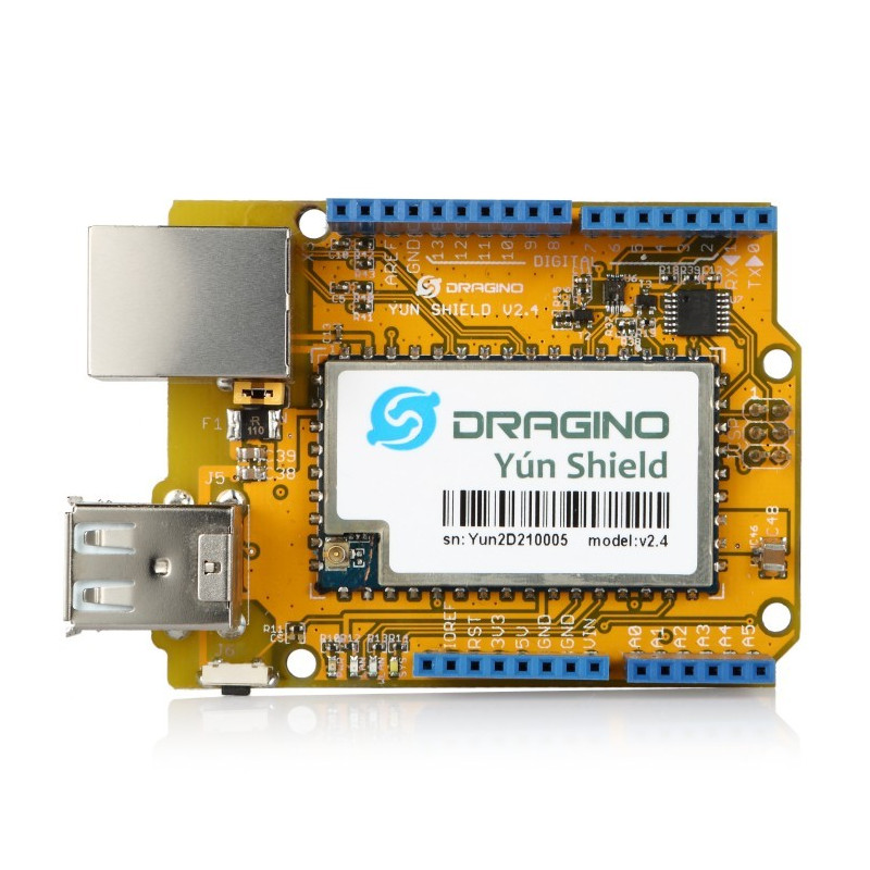 Yun Shield v2.4 runs Open Source OpenWrt system solve the Internet connectivity and storage issue for Arduino Board Yun Shield v2.4 runs Open Source OpenWrt system solve the Internet connectivity and storage issue for Arduino Board