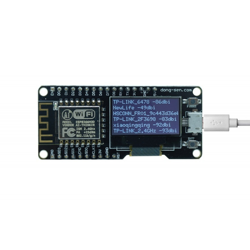 D-duino ESP8266 IOT WiFi NodeMCU Board with 0.96OLED