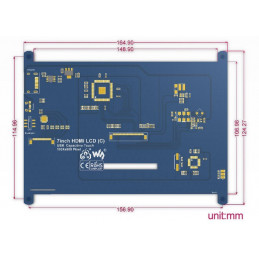 10.1inch HDMI LCD (B)(with case) IPS Capacitive Touch Screen 1280*800 For Raspberry Pi 3