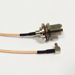 DWM-IPEX to N Female Bulkhead Jack with RG178 extension jumper cable