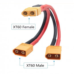 DWM-Y-XT60 1 Female to 2...