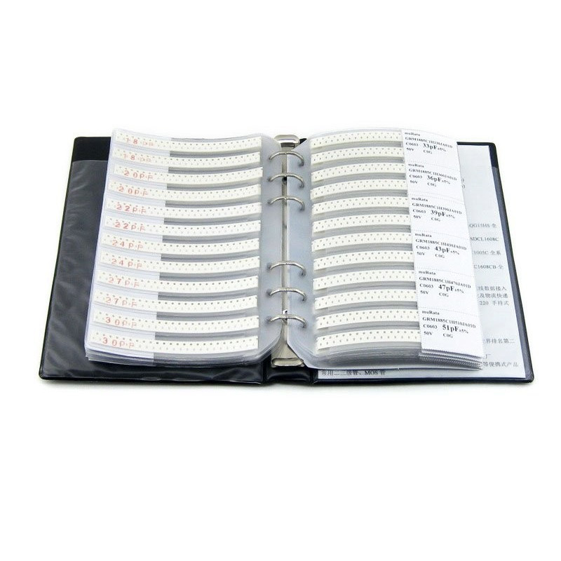 DWM-0402 SMD Capacitors Assorted Book kit 0402 50 x 80 values