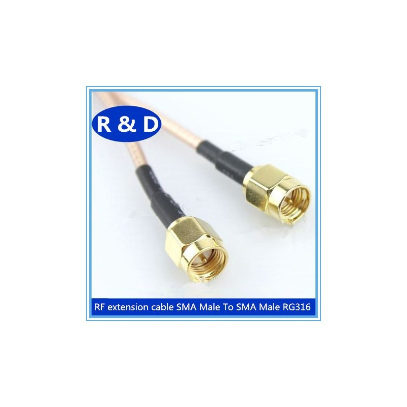 DWM-SMA Male to SMA male 50ohm RF coaxial RG316 extension jumper cable